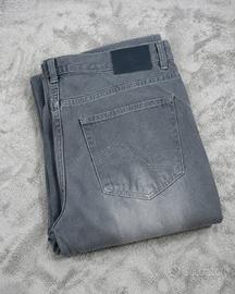 Pierre Cardin jeans uomo W36 grigi faded straight