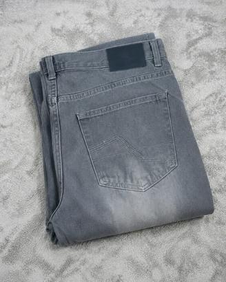Pierre Cardin jeans uomo W36 grigi faded straight