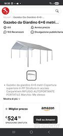 Gazebo 6x6 nuovo