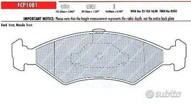 Pastiglie freno sportive FERODO RACING FCP 1081