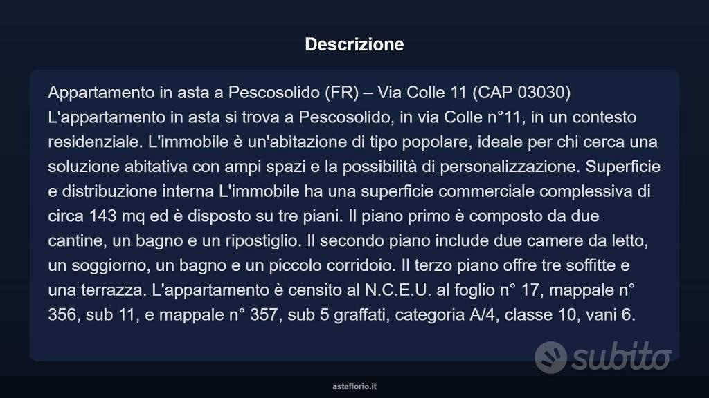 Appartamento – Pescosolido, Case di Giusti - Vista 4