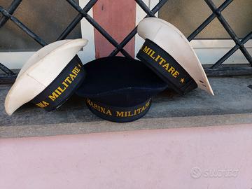 Set 3 cappelli vintage Marina Militare