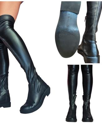 Stradivarius stivali sopra il ginocchio similpelle