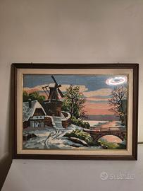 Quadro di paesaggio invernale 