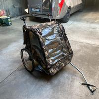 Carrello rimorchio biposto bicicletta
