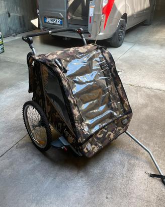 Carrello rimorchio biposto bicicletta