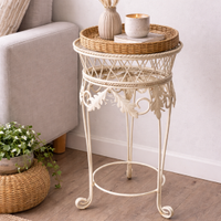 Portavaso ornamentale vintage, ferro lavorato con