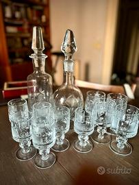Servizio Liquore/Amaro in Vetro Molato ‘50/‘70