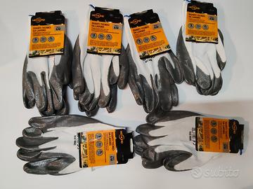Set 6 Paia Guanti Bianco/Grigio Taglia 8/M