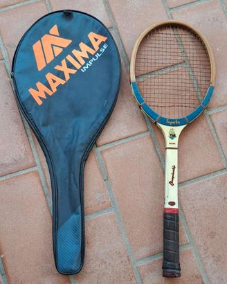 RACCHETTA DA TENNIS MAXIMA SUPERBA IN LEGNO