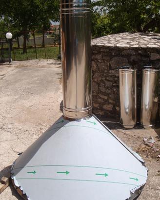 Cappa acciaio inox su misura per barbecue