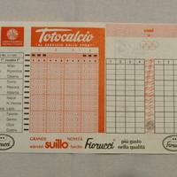 schedina totcalcio 1989 vintage