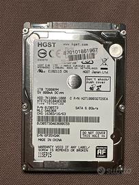 Hdd 1 tb HGST 2,5” 7200 rpm