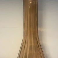 Vaso in vetro ambrato a soliflore con nervature