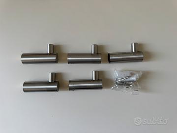 Set ganci per asciugamani acciaio inox  spazzolato
