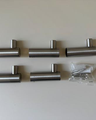 Set ganci per asciugamani acciaio inox  spazzolato