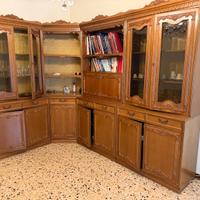 Mobile soggiorno angolare classico in legno