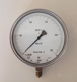 MANOMETRO Wika Acqua/Olio max 250 bar 160mm