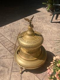 Braciere in Ottone con piatto in rame