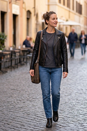 Chiodo in pelle donna KAOS