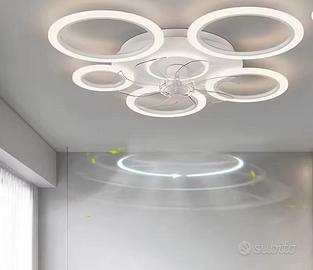 Lampadario con 5 anelli dimmerabile telecomando