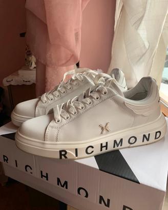 Sneakers John Richmond Bianche N.38.5- come nuove