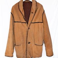 Giaccone in camoscio di Ermanno Daelli taglia 44