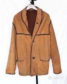 Giaccone in camoscio di Ermanno Daelli taglia 44