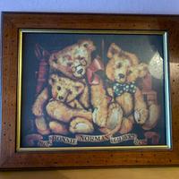 Quadretto vintage con orsetti