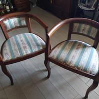 poltroncine a pozzetto restaurate