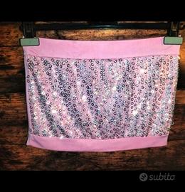 TOP DOPPIATO IN RETINA CON *PAILLETTES*