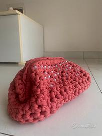 Borsa Clutch Grande Modello Pasticcino - Con Perle