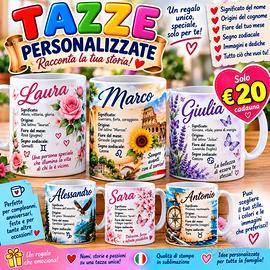 Tazze personalizzate con nome foto e dedica