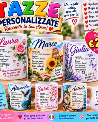 Tazze personalizzate con nome foto e dedica