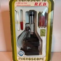 Microscopio giocattolo R.E.D. x 150 con luce
