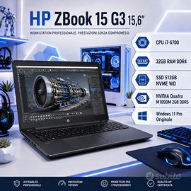 HP ZBOOK 15 G3 i7 32GB DDR4 512GB NVME Win 11 Pro