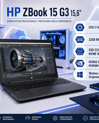 HP ZBOOK 15 G3 i7 32GB DDR4 512GB NVME Win 11 Pro