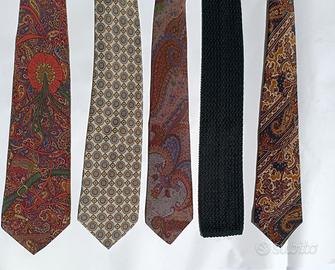 LOTTO CINQUE CRAVATTE FIRMATE MADE IN ITALY