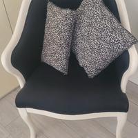 POLTRONA SINGOLA VELLUTO , LEGNO PREGIATOP