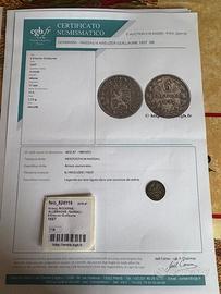 Lotto 5 monete PERIZIATE in argento e rarità R1