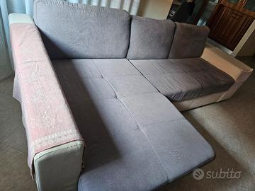 Divano letto 3 posti con chaise-longe