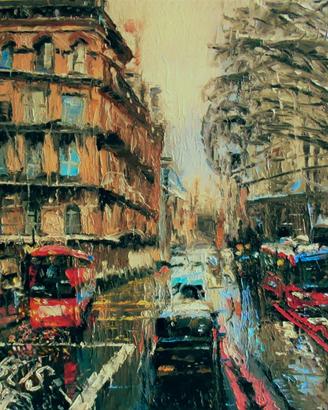 Quadro olio su tela LONDRA