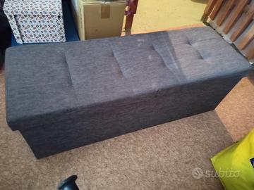 pouf contenitore grigio 