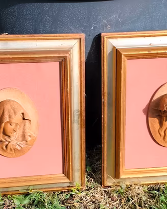 Coppia capezzarli Vintage  legno intagliato a mano