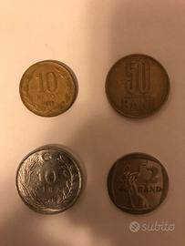 4 monete Turchia, Sud Africa, Cile, Romania