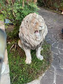 Leone e leonessa in vetroresina da esterno