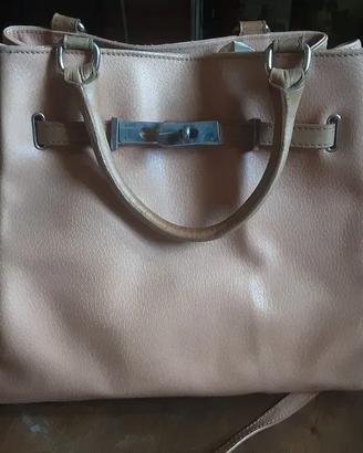 Borsa cabas in pelle a grana