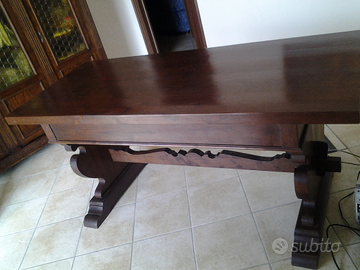 Scrivania antiquariato metà '800 noce- Porlezza