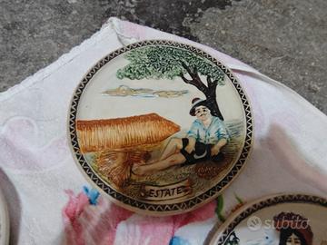 set piatti decorativi vintage 