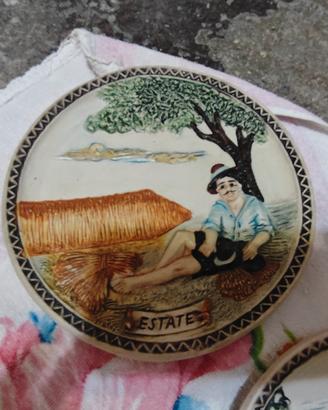 set piatti decorativi vintage 